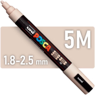 Marcador uni-POSCA PC-5M, Punta Media (1.8-2.5 mm) - Beige