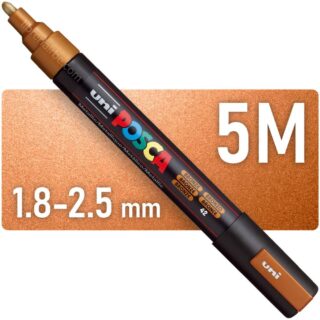 Marcador uni-POSCA PC-5M, Punta Media (1.8-2.5 mm) - Bronce Metálico
