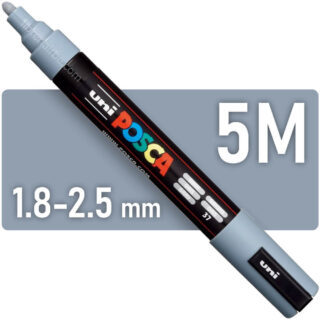 Marcador uni-POSCA PC-5M, Punta Media (1.8-2.5 mm) - Gris