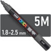 Marcador uni-POSCA PC-5M, Punta Media (1.8-2.5 mm) - Gris Profundo