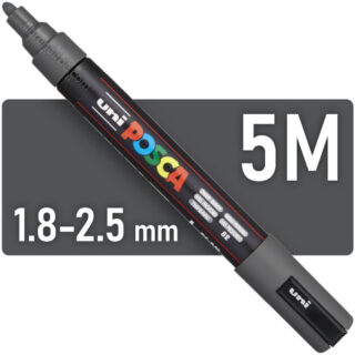Marcador uni-POSCA PC-5M, Punta Media (1.8-2.5 mm) - Gris Profundo