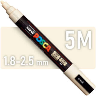 Marcador uni-POSCA PC-5M, Punta Media (1.8-2.5 mm) - Marfil