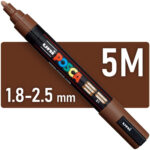Marcador uni-POSCA PC-5M, Punta Media (1.8-2.5 mm) - Marrón