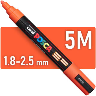 Marcador uni-POSCA PC-5M, Punta Media (1.8-2.5 mm) - Naranja