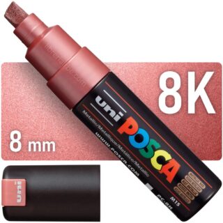 Marcador uni-POSCA PC-5M, Punta Media (1.8-2.5 mm) - Rojo Metálico