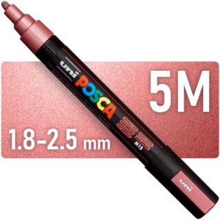 Marcador uni-POSCA PC-5M, Punta Media (1.8-2.5 mm) - Rojo Metálico