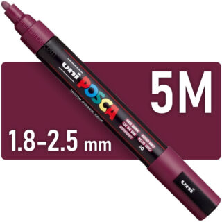 Marcador uni-POSCA PC-5M, Punta Media (1.8-2.5 mm) - Rojo Vino