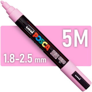 Marcador uni-POSCA PC-5M, Punta Media (1.8-2.5 mm) - Rosa Claro