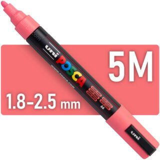 Marcador uni-POSCA PC-5M, Punta Media (1.8-2.5 mm) - Rosa Coral