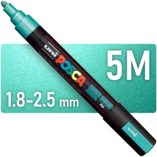 Marcador uni-POSCA PC-5M, Punta Media (1.8-2.5 mm) - Verde Metálico