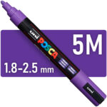 Marcador uni-POSCA PC-5M, Punta Media (1.8-2.5 mm) - Violeta