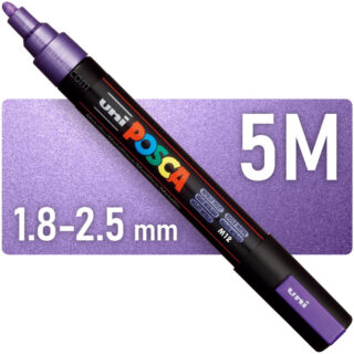 Marcador uni-POSCA PC-5M, Punta Media (1.8-2.5 mm) - Violeta Metálico