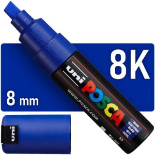Marcador uni-POSCA PC-8K, Punta Ancha Biselada (8 mm) - Azul