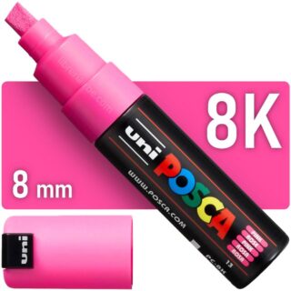 Marcador uni-POSCA PC-8K, Punta Ancha Biselada (8 mm) - Rosa