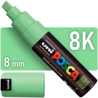 Marcador uni-POSCA PC-8K, Punta Ancha Biselada (8 mm) - Verde Claro