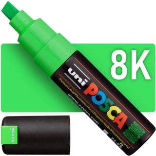 Marcador uni-POSCA PC-8K, Punta Ancha Biselada (8 mm) - Verde Fluorescente