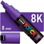 Marcador uni-POSCA PC-8K, Punta Ancha Biselada (8 mm) - Violeta