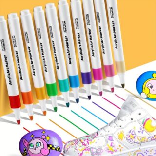 Marcadores de Pintura Acrilica Punta Redonda Acrylic Art Marker en Estuche de Plastico Uso Librería IRBE Cochabamba Bolivia