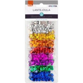 Lentejuelas de 6 mm, BRW, en Bolsitas de 2 gramos, Set de 8 Colores
