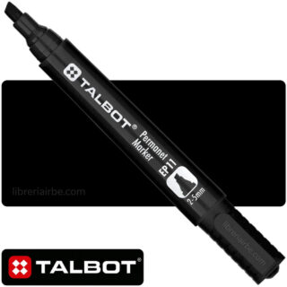 Marcador Permanente, Punta Biselada de 2-5 mm, TALBOT EP11 - Negro