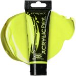 Pintura Acrílica KEYROAD Acrylic Paint, Premium Colour, Tubo de 75 ml - Amarillo Neón