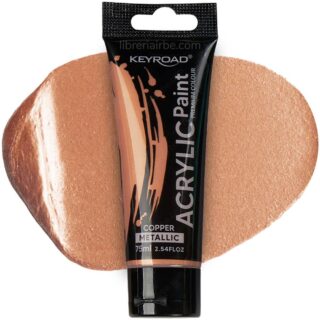 Pintura Acrílica KEYROAD Acrylic Paint, Premium Colour, Tubo de 75 ml - Cobre Metálico