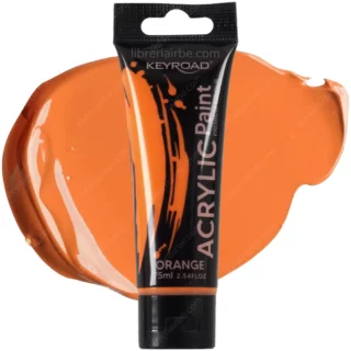 Pintura Acrílica KEYROAD Acrylic Paint, Premium Colour, Tubo de 75 ml, Naranja