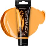 Pintura Acrílica KEYROAD Acrylic Paint, Premium Colour, Tubo de 75 ml - Naranja Neón