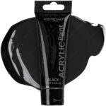 Pintura Acrílica KEYROAD Acrylic Paint, Premium Colour, Tubo de 75 ml - Negro