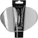 Pintura Acrílica KEYROAD Acrylic Paint, Premium Colour, Tubo de 75 ml - Plateado Metálico