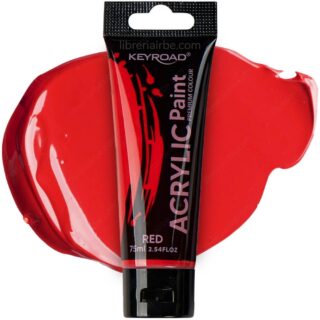 Pintura Acrílica KEYROAD Acrylic Paint, Premium Colour, Tubo de 75 ml - Rojo