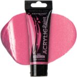 Pintura Acrílica KEYROAD Acrylic Paint, Premium Colour, Tubo de 75 ml - Rojo Metálico