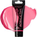 Pintura Acrílica KEYROAD Acrylic Paint, Premium Colour, Tubo de 75 ml - Rojo Neón