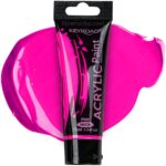 Pintura Acrílica KEYROAD Acrylic Paint, Premium Colour, Tubo de 75 ml - Rosa Neón