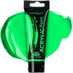 Pintura Acrílica KEYROAD Acrylic Paint, Premium Colour, Tubo de 75 ml - Verde Neón