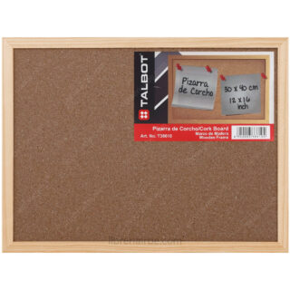 Pizarra de Corcho con Marco de Madera, Tablero de Anuncios, TALBOT, 30 x 40 cm