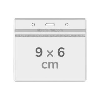 Porta Credencial, Funda Protectora para Tarjeta de Identificación de hasta 6 x 9 cm – Horizontal