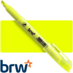 Resaltador, Punta Biselada, Fluorescente, BRW - Amarillo