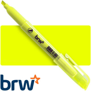 Resaltador, Punta Biselada, Fluorescente, BRW - Amarillo