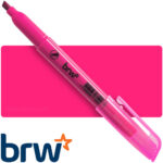Resaltador, Punta Biselada, Fluorescente, BRW - Fucsia