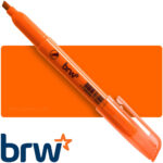 Resaltador, Punta Biselada, Fluorescente, BRW - Naranja