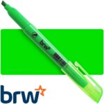 Resaltador, Punta Biselada, Fluorescente, BRW - Verde