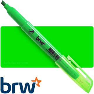 Resaltador, Punta Biselada, Fluorescente, BRW - Verde