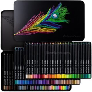 EcoLápices de Colores Faber-Castell SuperSoft, con Estuche de Lata, Set de 120 Piezas