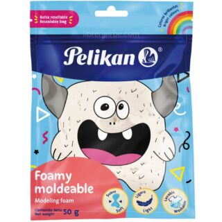 Foamy Moldeable, Plastilina, Masa de Goma EVA, Pelikan, Bolsa de 50 gramos, Blanco