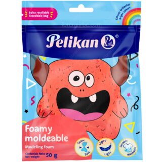 Foamy Moldeable, Plastilina, Masa de Goma EVA, Pelikan, Bolsa de 50 gramos, Naranja