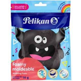 Foamy Moldeable, Plastilina, Masa de Goma EVA, Pelikan, Bolsa de 50 gramos, Negro