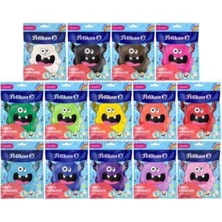 Foamy Moldeable, Plastilina, Masa de Goma EVA, Pelikan, Bolsa de 50 gramos, Set de 14 Colores