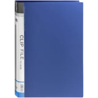 Folder de Plástico, Carpeta, Archivador, con Fastener Tipo Gusanillo, MaxOffice, Tamaño Oficio, Azul
