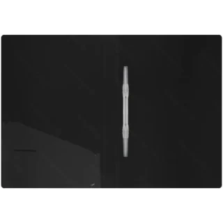 Folder de Plástico, Carpeta, Archivador, con Fastener Tipo Gusanillo, MaxOffice, Tamaño Oficio, Negro - Imagen 2